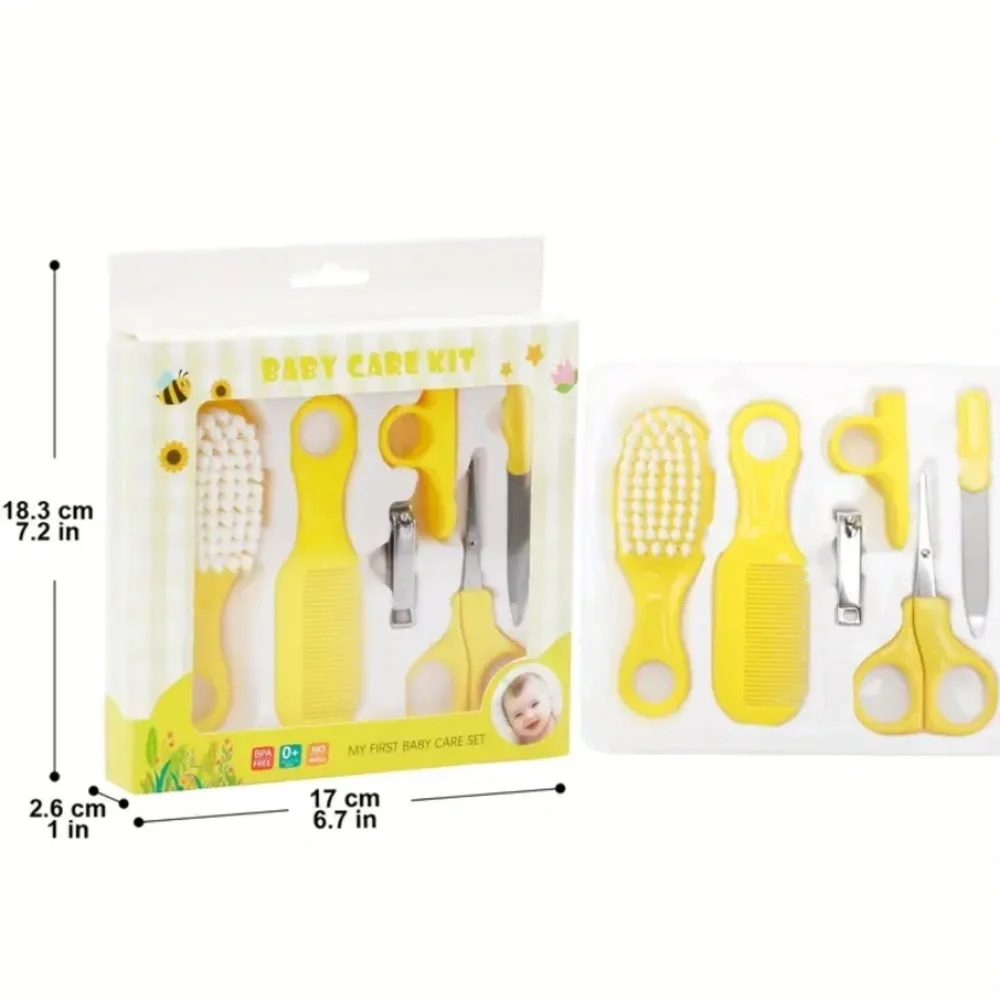 (New in package) 6 pc Baby Care Kit Pink, or Yellow